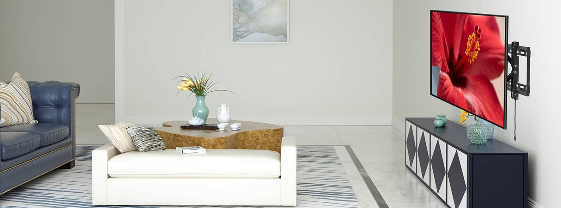 Achieve a modern and sleek look with a low profile TV bracket