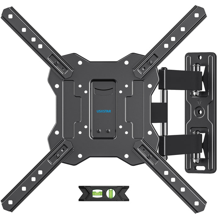 Full Motion TV Wall Mount for 26-60 Inch TV Mounts Up to 77 lbs, Max VESA 400x400mm, Wall Mount TV Bracket with Swivel, Tilting, Leveling Adjust & Extendable Arm
