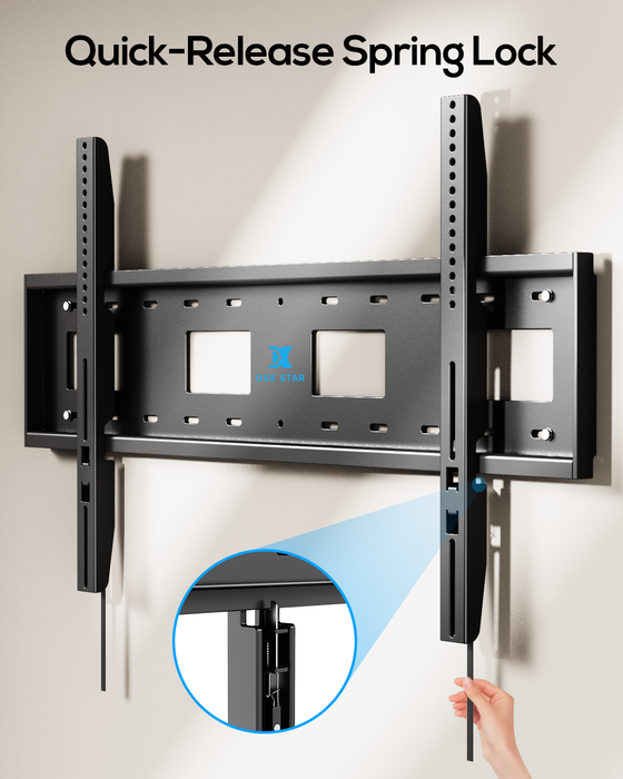 85 86 90 98 100 150 Heavy Duty Fixed TV Wall Mount Bracket for 65-150" Heavy Flat Screen, Max VESA 1000x600mm, Low Profile, Holds 330 lbs, 16/18/24/32" Studs,Fit Most 65+ 75+ 120 TVs