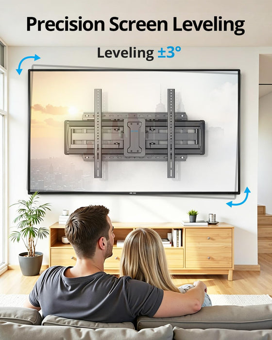 85 86 98 100 inch Heavy Duty TV Wall Mount for 37-110 inch Large TVs, Pre-Assembled TV Mount with Tool-Free Tilt, Up to 170lbs, VESA 800 x 600mm, 24″ Wood Studs