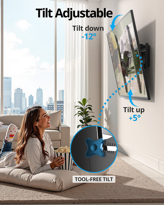 Heavy Duty TV Wall Mount for 55-120 inch Large TVs up to 220 LBS & 900x600 mm Vesa, Ultra Slim Fixed TV Mount, Low-Profile TVS Bracket, 16" 24" 32" Wood Stud, Fit Most 65+ 75+ 85 86 90 98 100 TVs