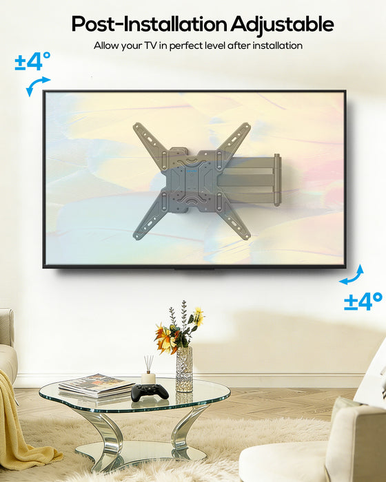 USX STAR Long Arm Corner TV Wall Mount for 32-65 Inch TVs, Full Motion Bracket with 29” Articulating Extension, Tilt, and Swivel, Supports VESA up to 400x400mm, Holds up to 80 lbs
