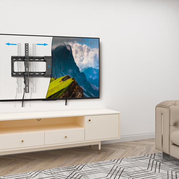 Fixed TV Wall Mount for 37-86 Inch TVs, Low Profile, Fits 16", 18", 24" Studs, Max VESA 600x400mm, Hold TV up to 132lbs
