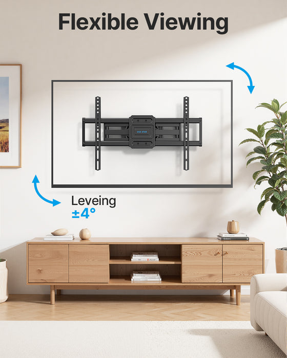 Full Motion TV Wall Mount for 37-85 Inch TVs Mounts Up to 120lbs, Fit 16" Wood Stud, Max VESA 600x400mm, Swivel and Tilt Articulating Wall Mount TV Bracket,Fit Most 55+ 65 70 75 inch TVs