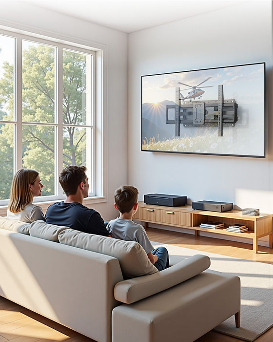 Heavy Duty TV Wall Mount for 37-100 Large TVs, Holds up to 170lbs,Pre-Assembled TV Mount with Tool-Free Tilt, Max VESA 800 x 600mm, Max 24″ Wood Studs