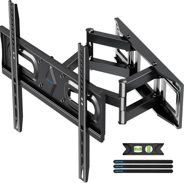 Full Motion TV Wall Mount for 32-70 Inch TVs, Low Profile, Fits 16" Studs, Max VESA 400x400mm, Hold TV up to 99lbs