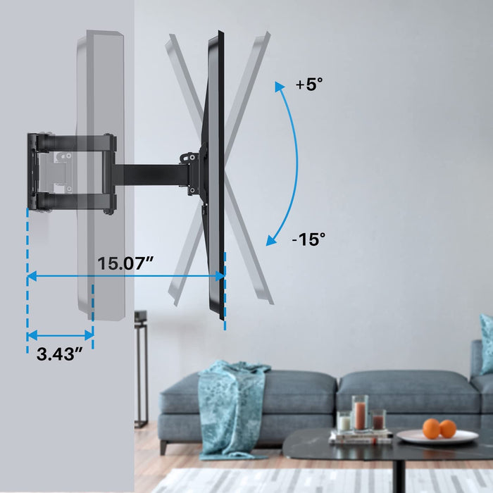 thumbnail image 2 of USX MOUNT Full Motion TV Wall Mount For 32-65 Inch TVs - Articulating Bracket With Swivel Tilt 2 of 9